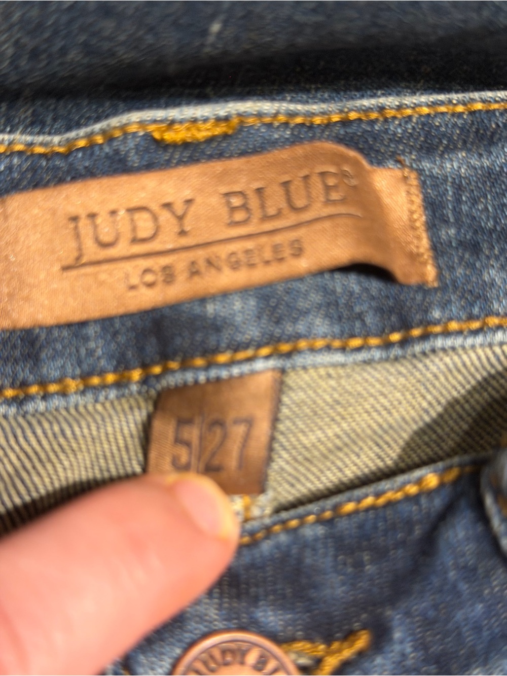 Judy Blue Indigo Flare Jeans with Decorative Stitching 0013 - Picture 10 of 14